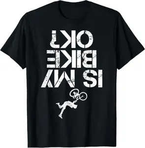 100% Cotton Is My Mountain Bike OK Funny Mountain Biking Biker Gift T-Shirt