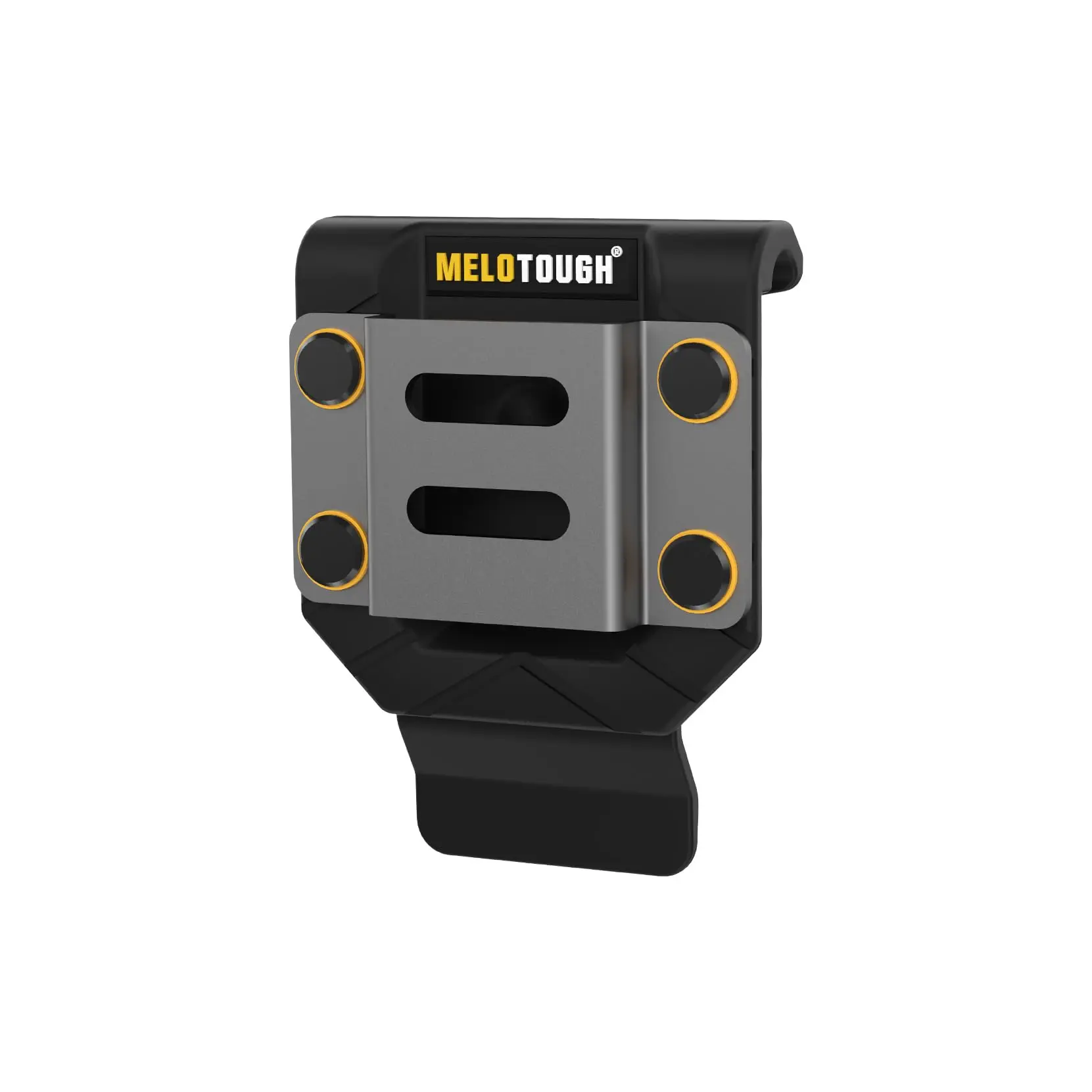 MELOTOUGH Heavy-Duty Drill Holder Belt Clip, Tape Measure Belt Holder with Hanger Clips for Cordless Drills, Hammers & Tools – Ideal for Carpenters, Contractors & Ladder Work (Black)