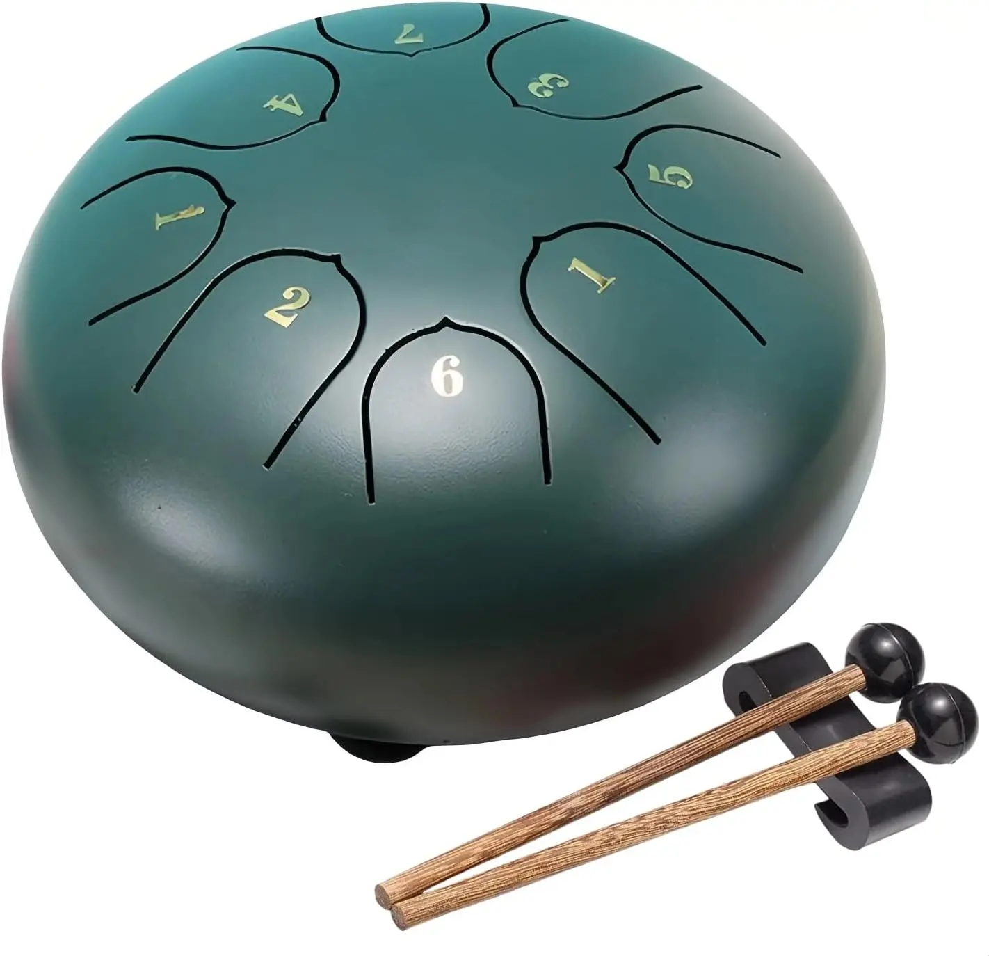 6-Inch Steel Chakra Handpan Drum - 8-Notes Percussion Instrument, Beginner-Friendly, Durable Steel Build, Calming Auditory Experience, Aesthetic Garden Decor