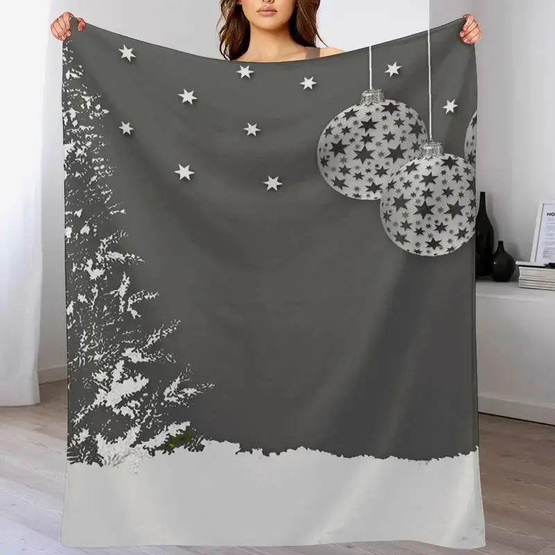 1 Piece Winter Modern Geometric Printed 100% Acrylic Flannel Blanket - 100% Digital Printing, Flat Woven, 60 Stick Count, Soft Touch, Warm Plush, Multi-purpose for Living Room Sofa, Outdoor Camping, Holiday Gift