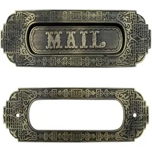"MAIL" Decorative Brass Letter Plate - Antique Brass