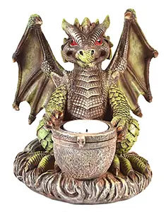 6 3/4" Dragon Incense Burner and Tea Lite Holder