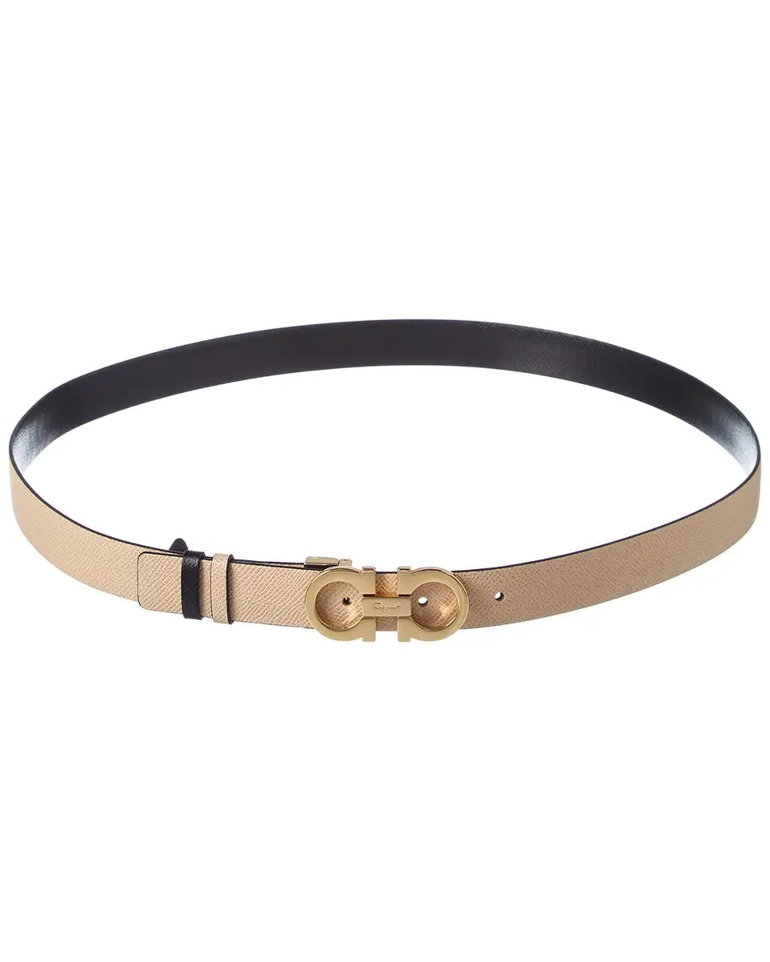 Ferragamo Gancini Reversible & Adjustable Leather Belt