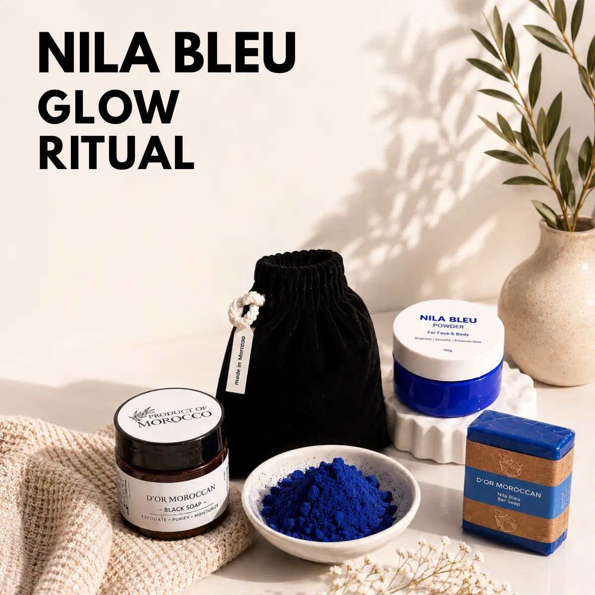 Nila Bleu Glow Ritual - Brightening Bath & Body Set