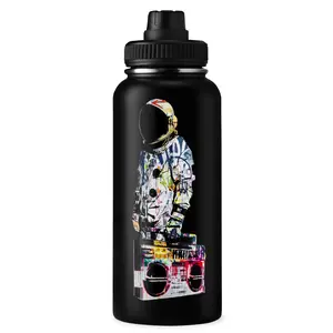 32 oz Insulated Water Bottle with Straw, Chug & Cap Lids - Drink In Style with Stainless Steel Drinkware for Sports, Gym & Travel