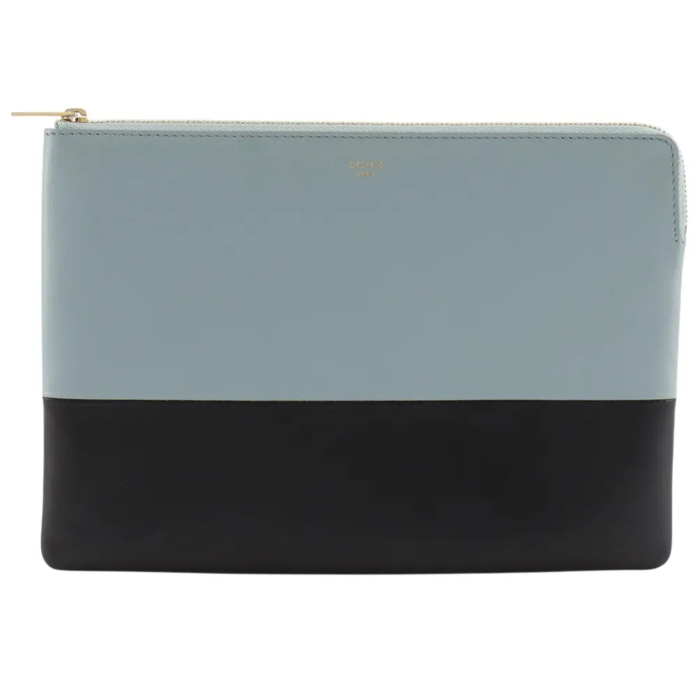 Pre-owned Celine Calfskin Small Leather Goods Bicolor Clutch Bag