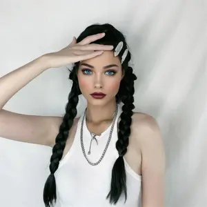 Sharp Hair Collection 26" long braid ponytail extension with hair tie. Sleek, soft synthetic hair, .Perfect for women’s daily wear. hair  topper