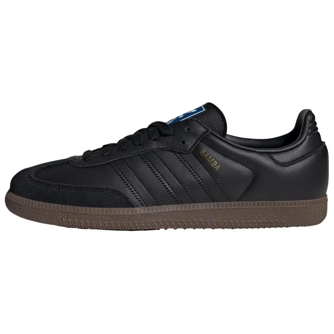 Adidas Samba OG 'Triple Black' Men's Classic Casual Sports Shoe, Lace-Up, Round Toe, Low-Top Footwear, All-Season Design for All-Day Comfort, Sports Shoes, Athletic
