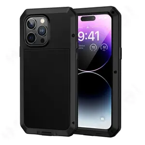 Case For iPhone 16 15 13 12 11 Pro Max XS XR 14 Plus Metal Heavy Duty 360 Full Body Shockproof Armour Protective Cover