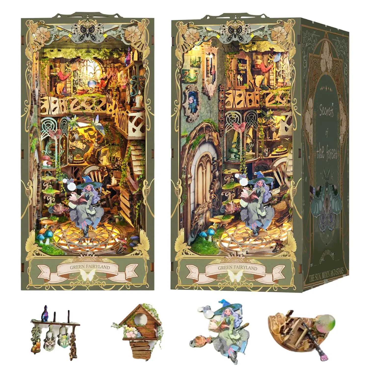 3D Wooden DIY Miniature House Kit, Creative Wooden Playhouse DIY House Kit for Desktop Ornament, Creative Birthday and Holiday Gift Options