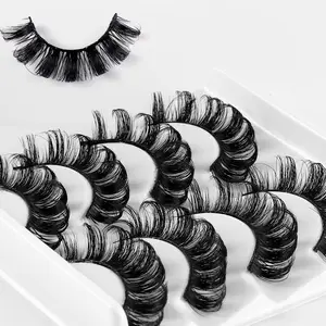 4 Pairs Russian Style 3D Lashes Strips for Eyelashes Extensions, Dramatic Fluffy False Eyelashes for Lash Extension, DIY Eyelash Extensions