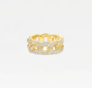 The Iced Out Cuban Link Ring
