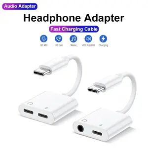 Type C To 3.5mm Headphone Jack OTG Adapter For iPhone 15 Pro Fast Charger For Samsung Xiaomi One Plus USB C Connector Aux Cable
