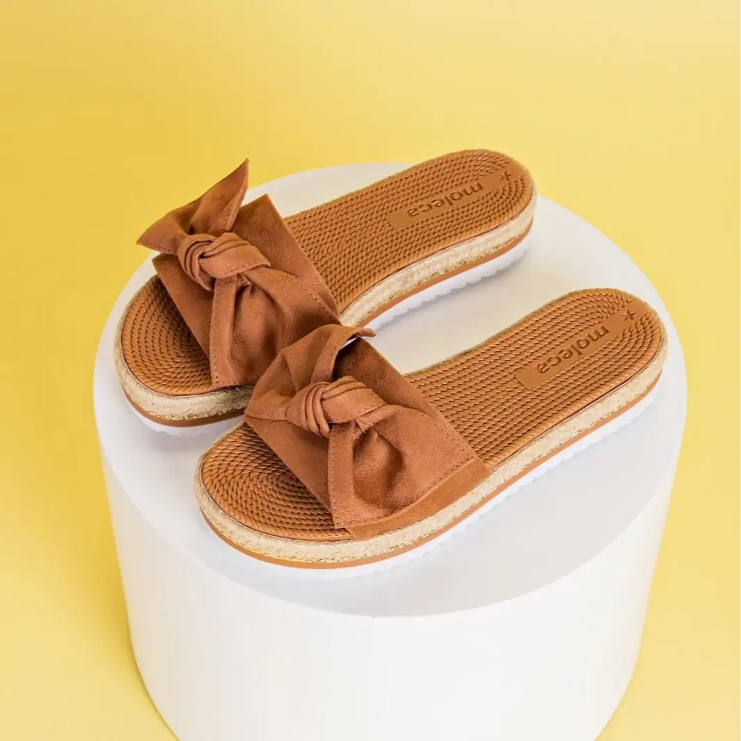 Moleca Women's Flat Sandals Open Toe Summer Comfort Slip Slide Sandals Shoes