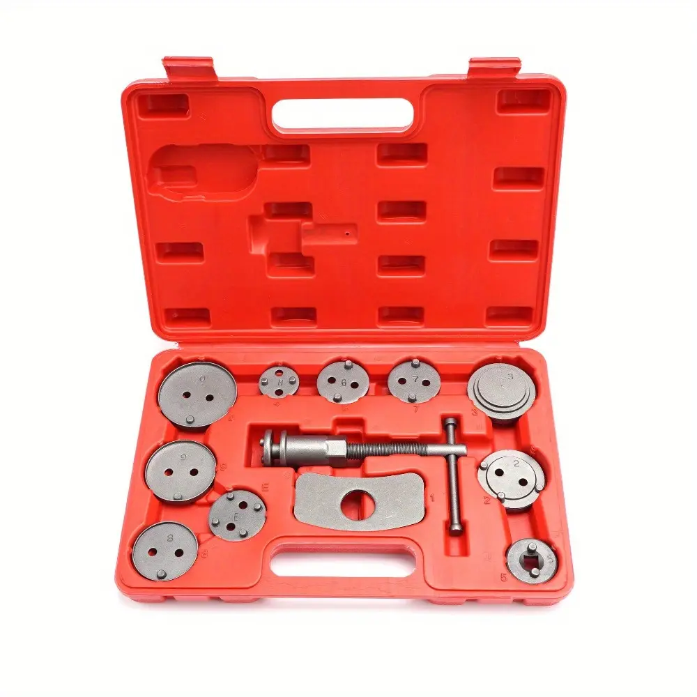 12pcs Universal Car Disc Brake Caliper Rewind & Brake Piston Compressor Tool Set, Automotive Tool Kit for Garage Repair