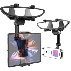 Car Rearview Mirror Tablet Holder [4 Clips Fixed] Car Navigation Rearview Mirror Universal Telescopic Mirror Clip Holder is more anti-shaking and stable for 4-13 inch devices