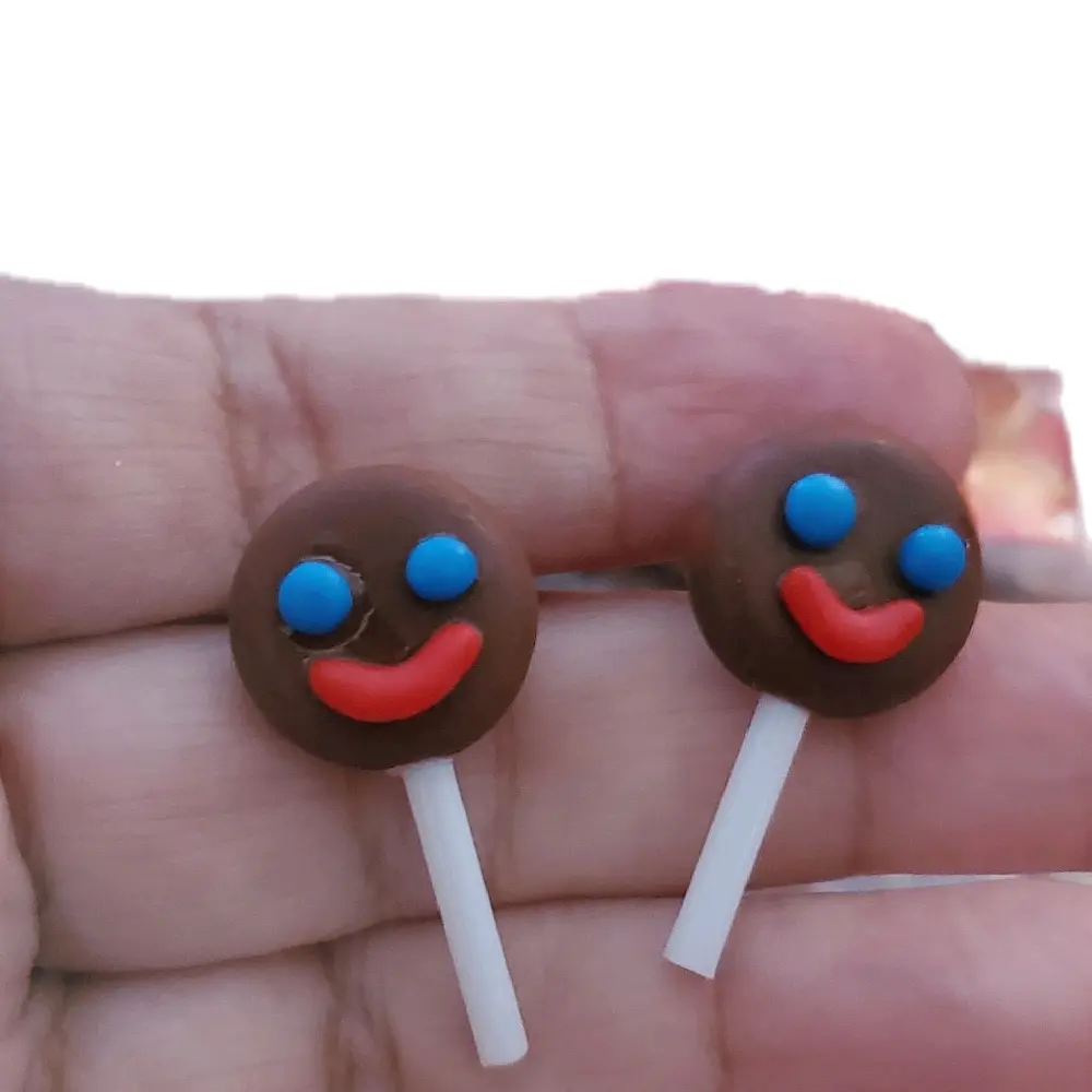 Aretes artesanales paleta payaso Bellos!