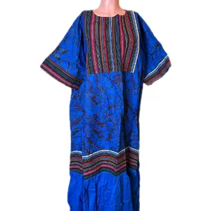 Ade Funke cotton Adire kaftans gowns comes with a head wrap