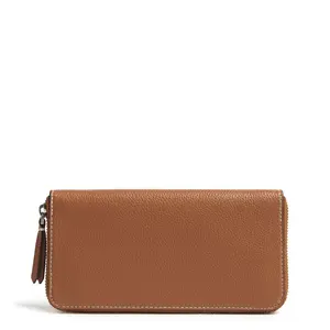 Vera Bradley Women's Outlet Faux Leather Essential Continental Wallet Roasted Pecan