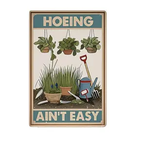 Funny Garden Sign – Humorous Decorative Metal Sign for Plant Lovers, Durable, Waterproof, Suitable for Gardens, Yards, Balconies, Kitchens, Cafes, Farms, and Outdoor Spaces – 8x12 Inches
