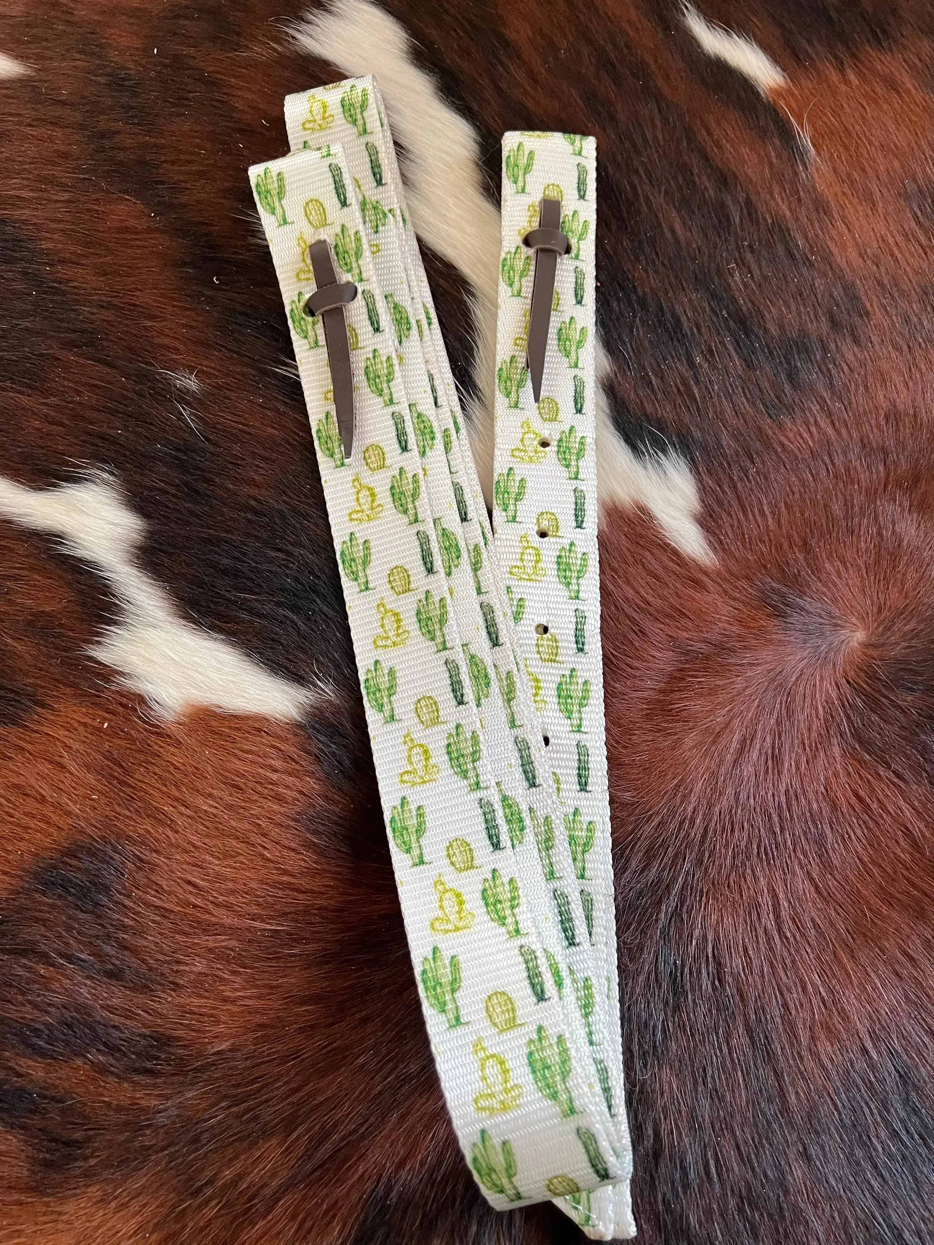 Premium Quality Cactus Print Nylon tie strap and Off Billet set