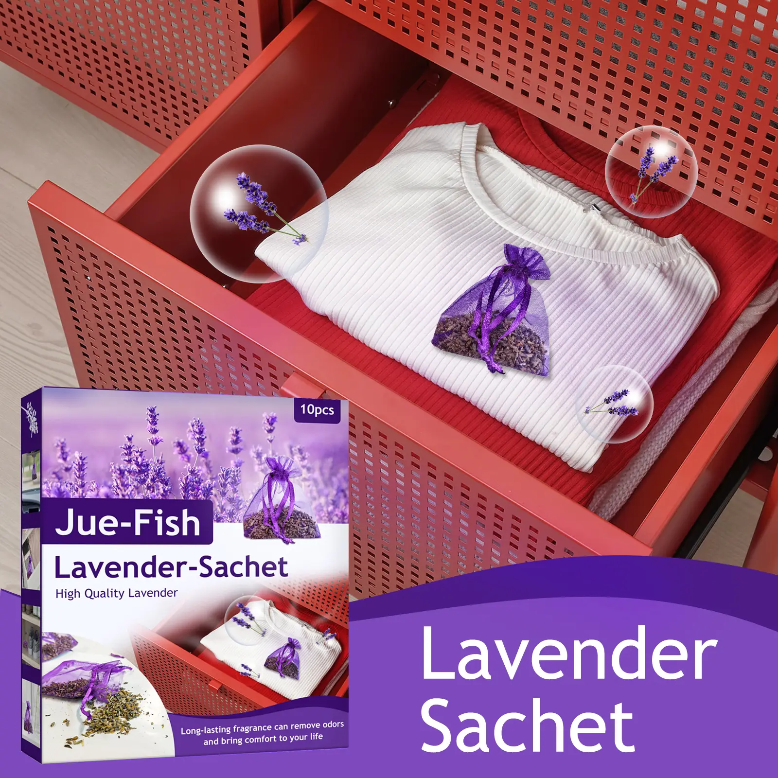 " Lavender Scent Bag – Natural Deodorizer for Car, Closet, Shoes & More "