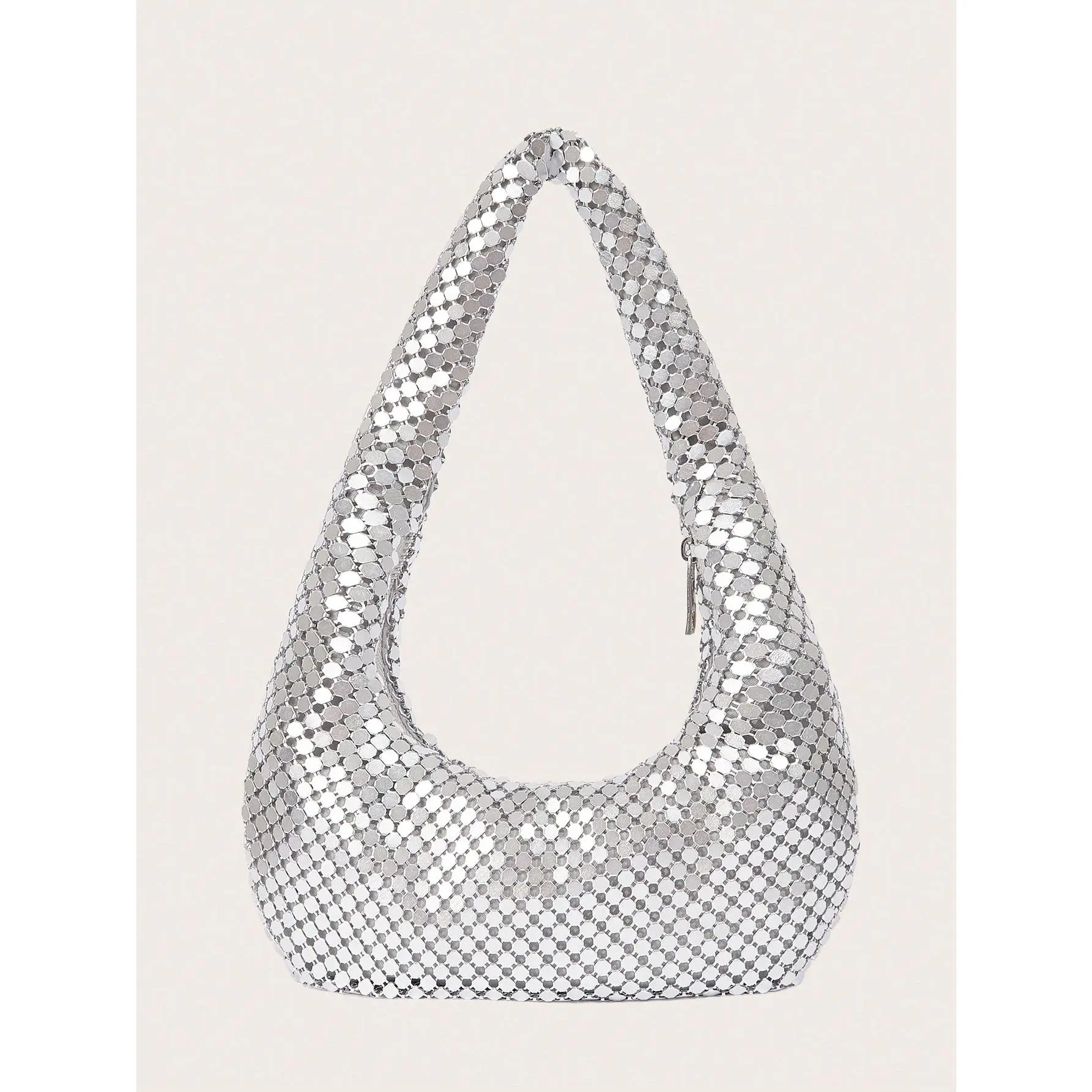 DealsForYouDays Women's Fashion Metallic Underarm Bag, Shiny Clutch Bag For Party, Nightclub, Banquet, Diamond Aluminum Foil Handbag, Evening Bag