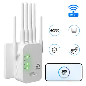 6 Antenna WiFi Extender High Speed Wifi with Ethernet Port 300Mbps 2.4GHz Signal Booster Covers 6000 Sq Ft for 50 Devices Home Router Repeater Long Range WiFi Booster Easy Setup Perfect for Gaming, Wireless Repeater
