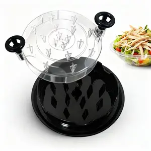 Chicken Shredder Tool Twist Large for Kitchen, BPA-Free Food-Safe Meat Grinder, Visible Chicken Breast Meat Shredder with Strong Anti-Slip Bottom & Ergonomic Handle, Black