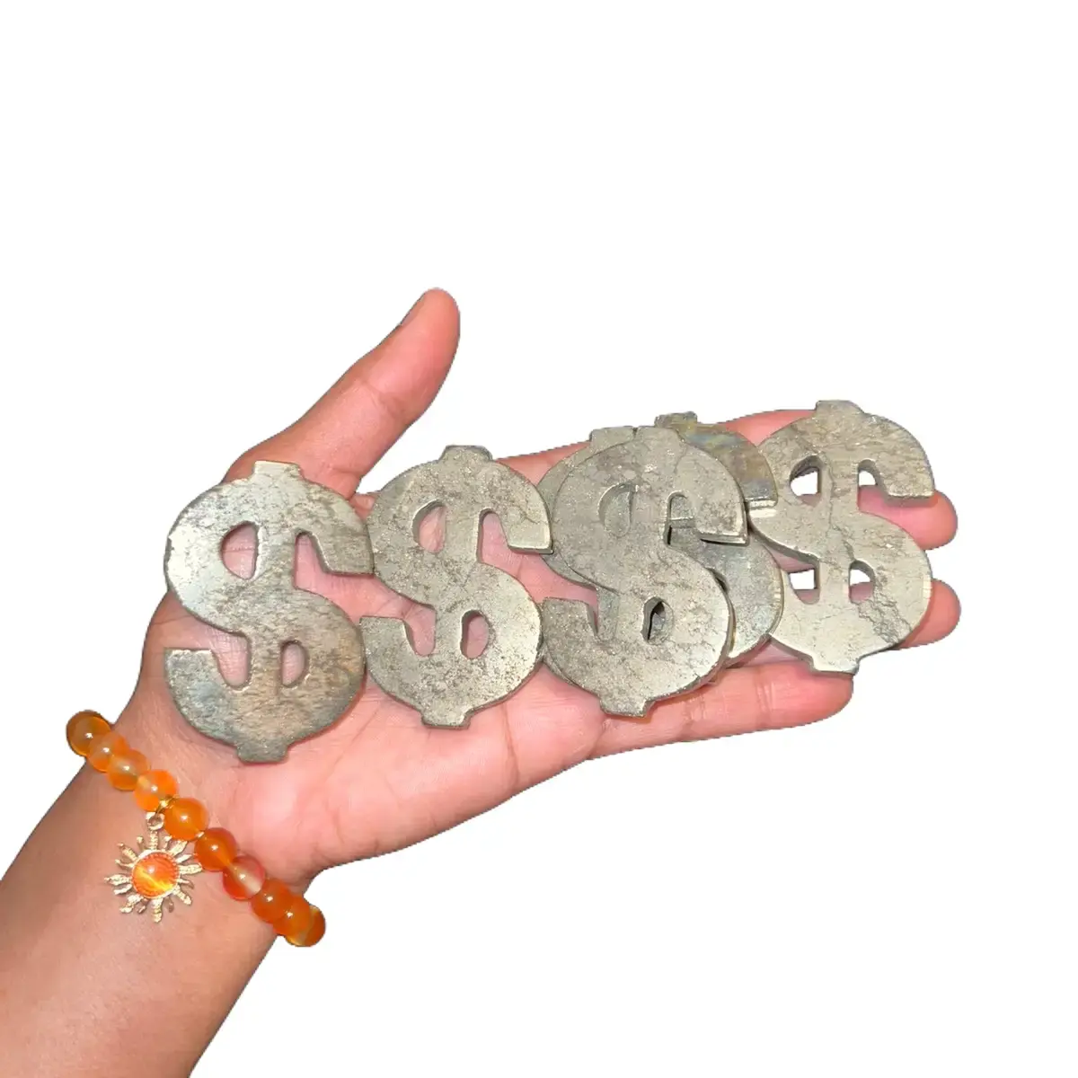 Pyrite Dollar Carving Crystal Carving Abundance Money Symbol Pyrite Dollar Carving Crystal Carving Abundance Money Symbol