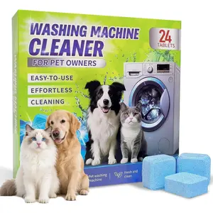Ultra- Washing Machine Cleaner Tablets-24 Packs, Deep Cleaning Tablets for Front Loader,Top Load & HE Washers,Formulated for Pet Owners,1 Year