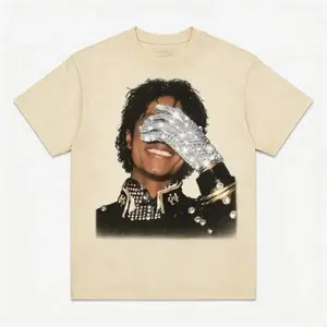 Michael Jackson Glove Graphic Tee Music MJ King of Pop T Shirt Gift for Fan 100% Cotton Short Sleeve Mens Womens Vintage Streetwear Unisex Top funny graphic tee men’s trendy t-shirts deals humorous 90s streetwear covenant boyfriend good graphic