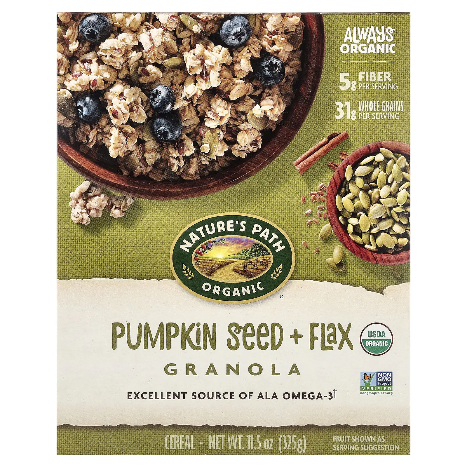 Nature's Path Organic Pumpkin Seed + Flax Granola Cereal, 11.5 oz (325 g)