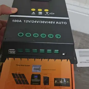 100A MPPT Solar Charge Controller - 4000W PV Power Regulator with 7 Operation Modes, DC12V/24V/36V/48V Compatibility (3000W 36V Support), DC5V/1.5A×2 USB Ports, MPPT Solar Charger for Home Improvement Systems
