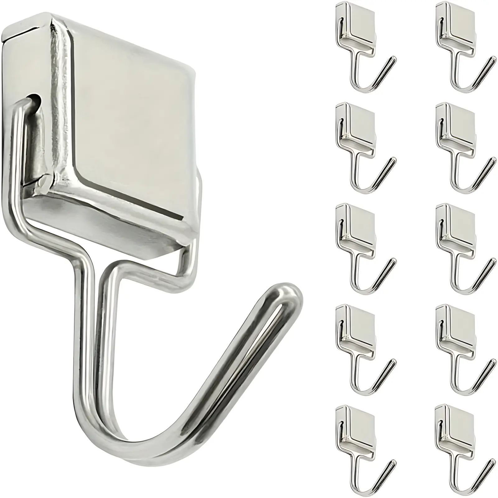 Heavy-Grip Magnetic Hooks (10 Pack) for Fridge Storage, Kitchen Utensils & Garage Tools Heavy-Grip Magnetic Hooks (10 Pack) for Fridge Storage, Kitchen Utensils & Garage Tools