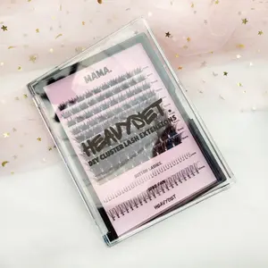 MAMA: CLUSTER LASHES WITH BOTTOM LASHES & SPIKE FANS by HEAVYSET. Cluster Eyelash Extensions