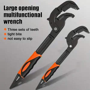 2pcs Adjustable steel pliers set,Multi-function Heavy Duty Water Pump Pliers，Hand Tools， self-locking wrench small + large (10.31 inch + 14.96 inch), pump pliers, straight-jaw pliers, adjustable ratchet wrench, tools and gadgets for him，mechanic tools