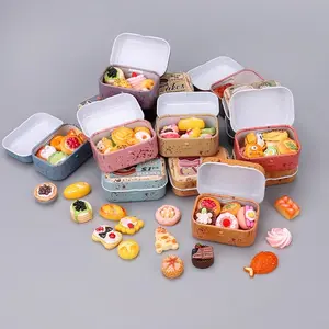 Miniature Food Storage Box, Small Item Display Case, Dollhouse Decoration, Collectible Model Accessories, Perfect for Miniatures