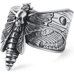 Skull Rings for Men Stainless Steel Gothic Punk Biker Rings Jewelry for Men Boys Size 7-13