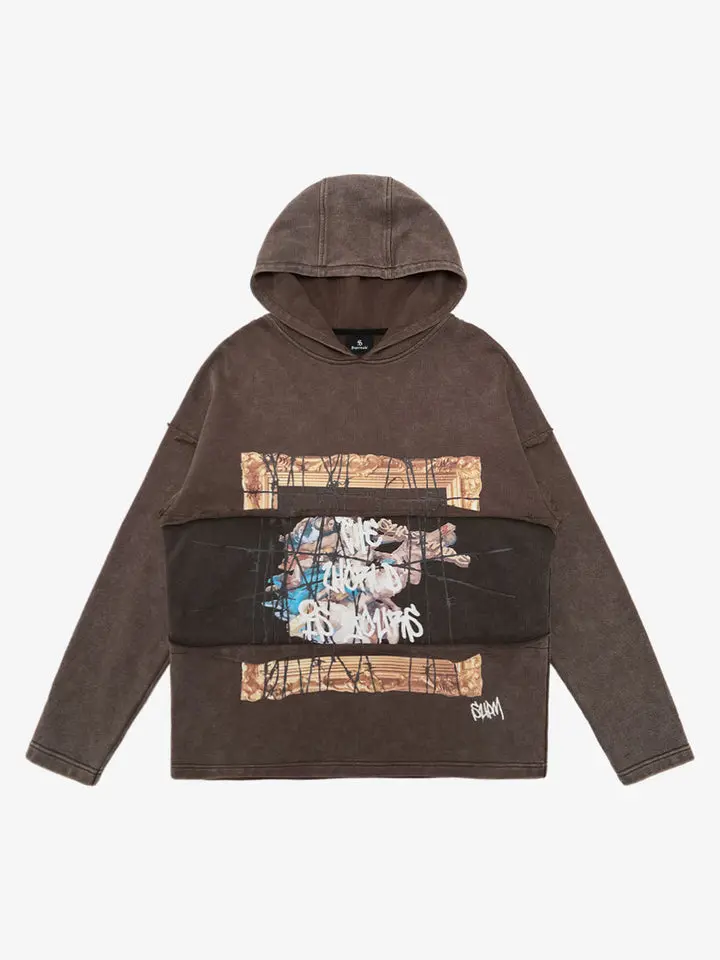 Distressed Thorn Destruction Painting Hoodie