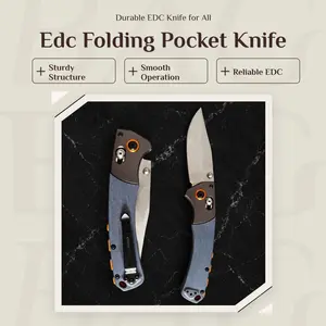 15080 EDC Folding Pocket Knife Premium Aluminum High Hardness Steel, Multi-Use For Camping Hiking Daily Household Fruit Cutting, Perfect Gift For Men