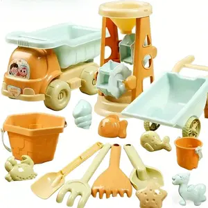 Kids Beach Sand Toys Set, Shovel Rake Bucket Sandcastle Building Tools for Baby Kids, Outdoor Summer Pool Beach Sensory Toy Gift for Boys Girls