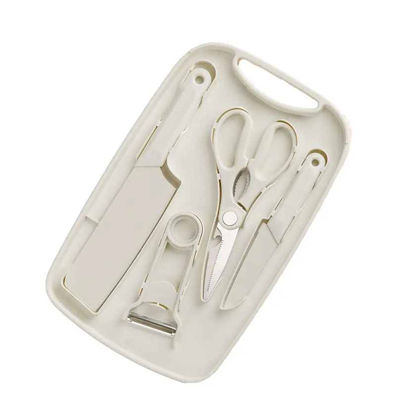 Outdoor-Ready Cutting Board Set Suitable for Home Kitchen Use Includes Stainless Steel Slicing Knife Peeler Cutting Board