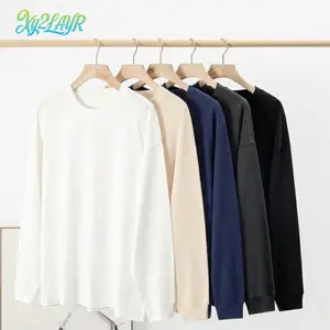 Must-Have Xy2LAYR Long Sleeve Undershirt | XS-3XL Plus Size Loose Fit Pullover, Classic Solid Color Casual Tee, Durable Premium Cotton Bottom Shirt, All-Season Wardrobe Essentials