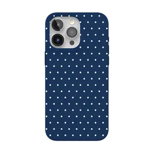 Casely iPhone 15 Pro Max Case | On the Dot | Navy Polka Dot | Compatible with MagSafe | Classic Ultra Thin Design