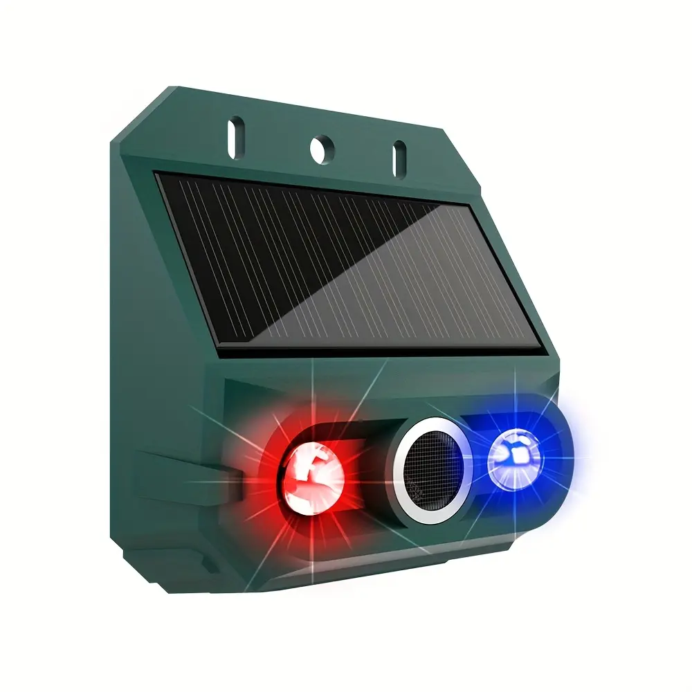 Solar Strobe Alarm, red/blue LED flashing, Soundwave technology Sound ...