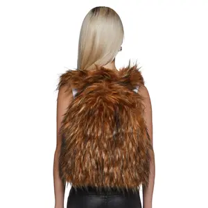 Rosy Roam Faux Fur Backpack - Brown Rosy Roam Faux Fur Backpack - Brown