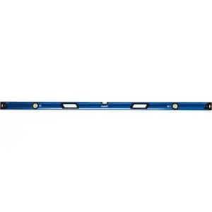 Empire Level Magnetic 78" Long 3 Vial Box Beam Level Metal, Blue, 1 Level & 2 Plumb Vials EM75.78
