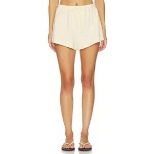 WeWoreWhat Paperbag Short in Pale Yellow