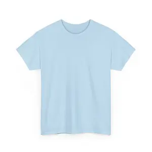 Basic Casual Tee in Light Blue, Unisex T-shirt for Daily Wear, Heavy Cotton and Comfortable